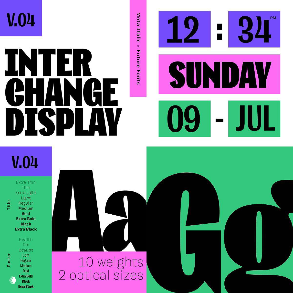 Interchange Display v0.4 — харизматичный игривый шрифт