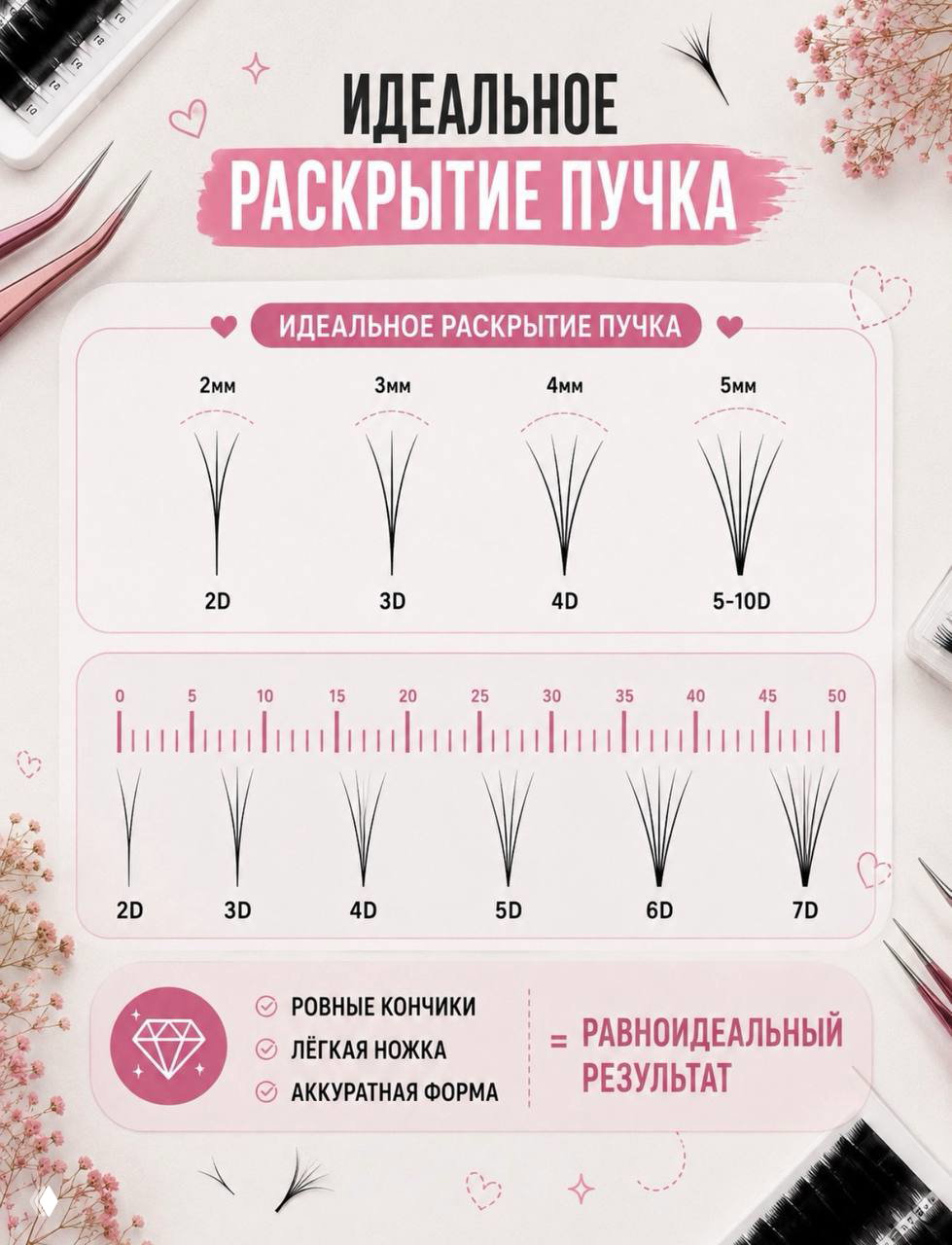 Идеальное раскрытие пучка ресниц
