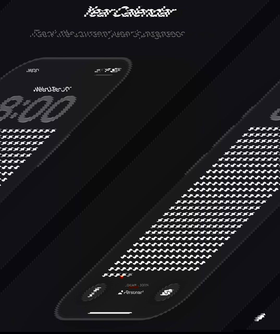 Обои с «живым» календарём для тревожников