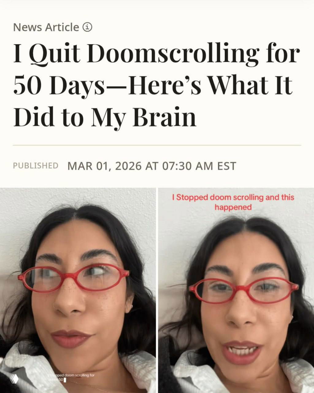 Девушка отказалась от рилсов на 50 дней