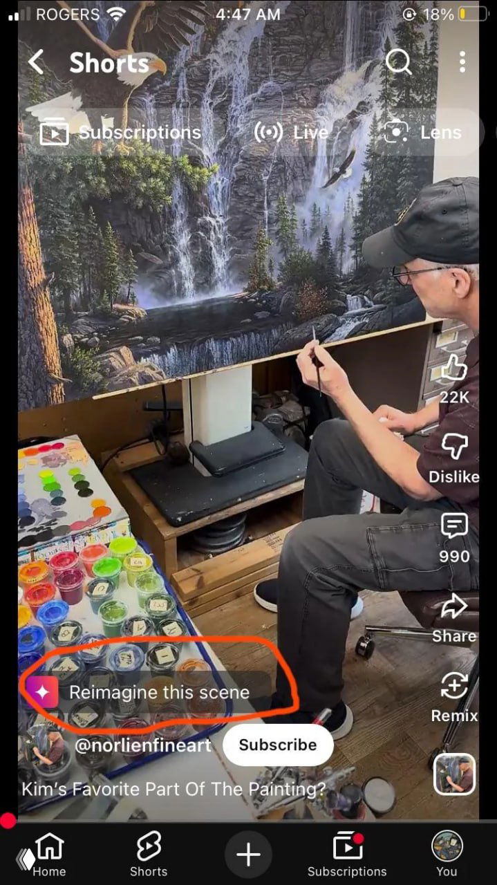 Проклято: YouTube тестирует Reimagine для чужих видео