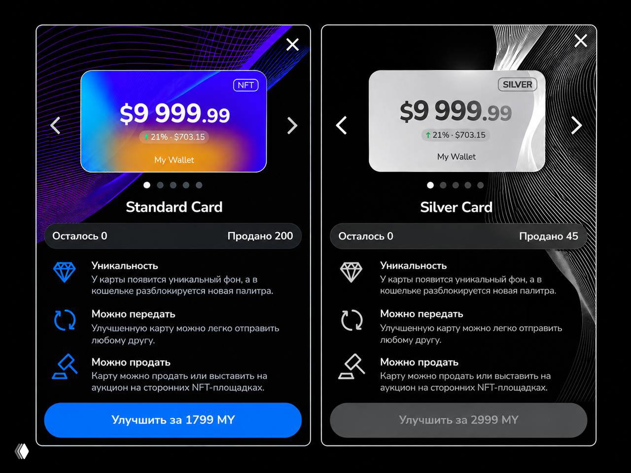 My Wallet и Gram Wallet — анимации и минт NFT‑карт