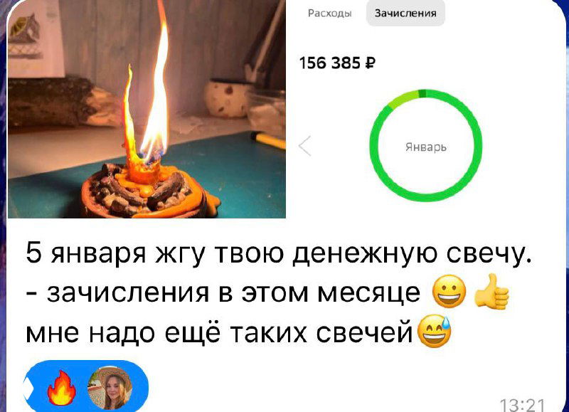 Отзыв на денежные свечи