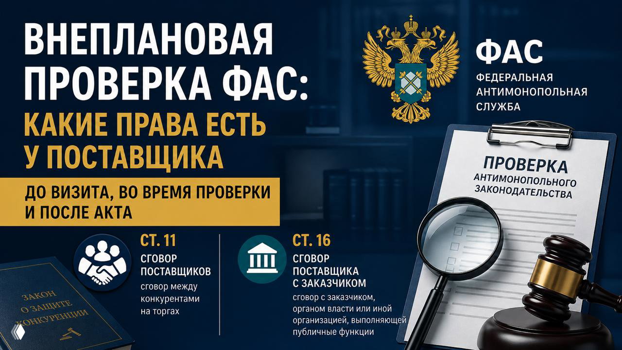 Внеплановая проверка ФАС: права поставщика
