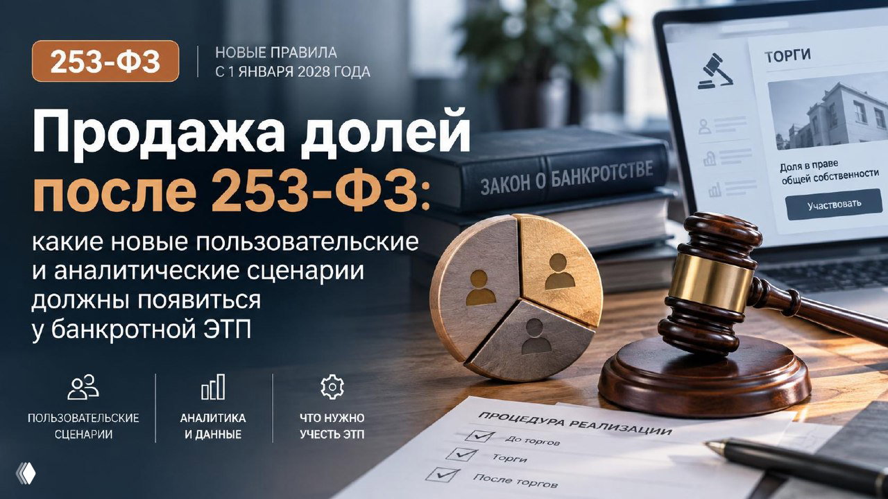 Продажа долей после 253‑ФЗ: новые сценарии для ЭТП