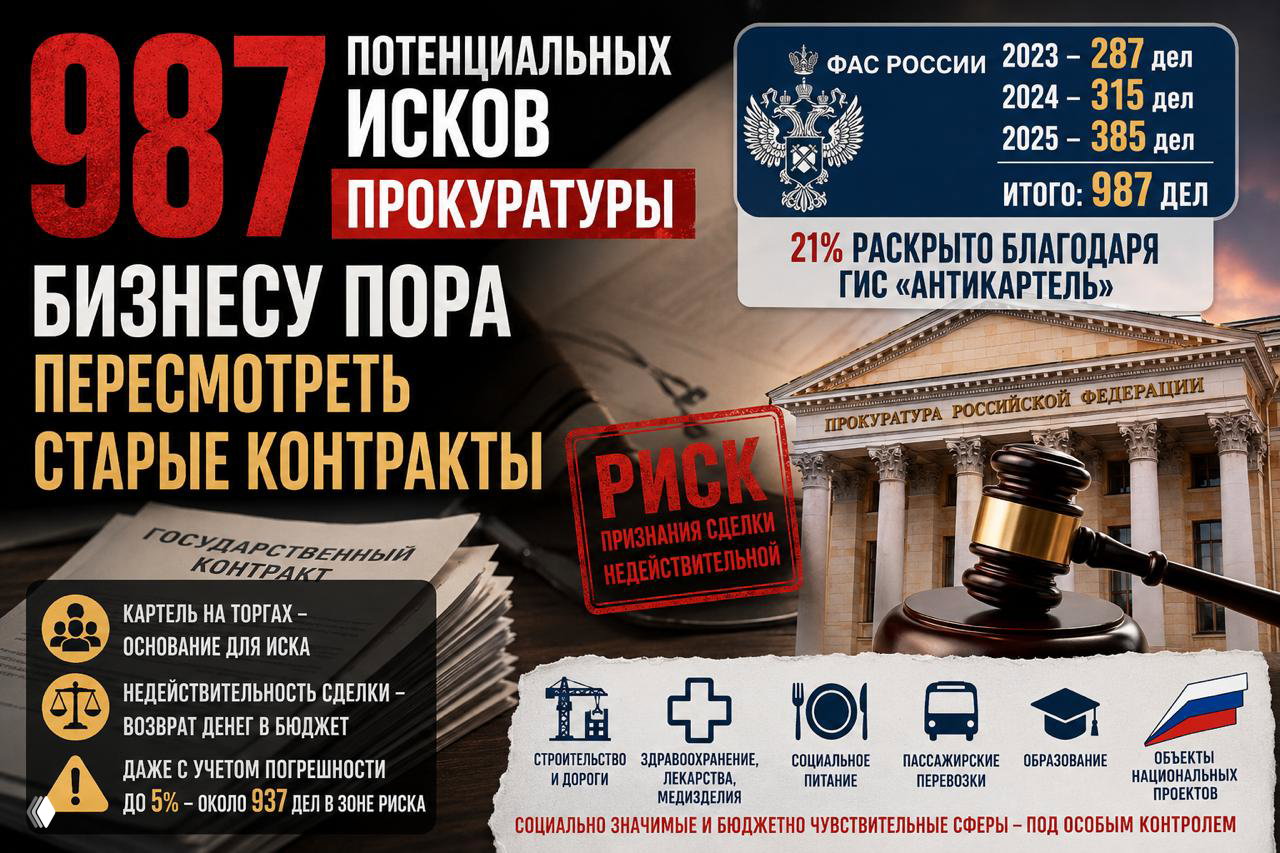 987 исков прокуратуры: риски старых контрактов