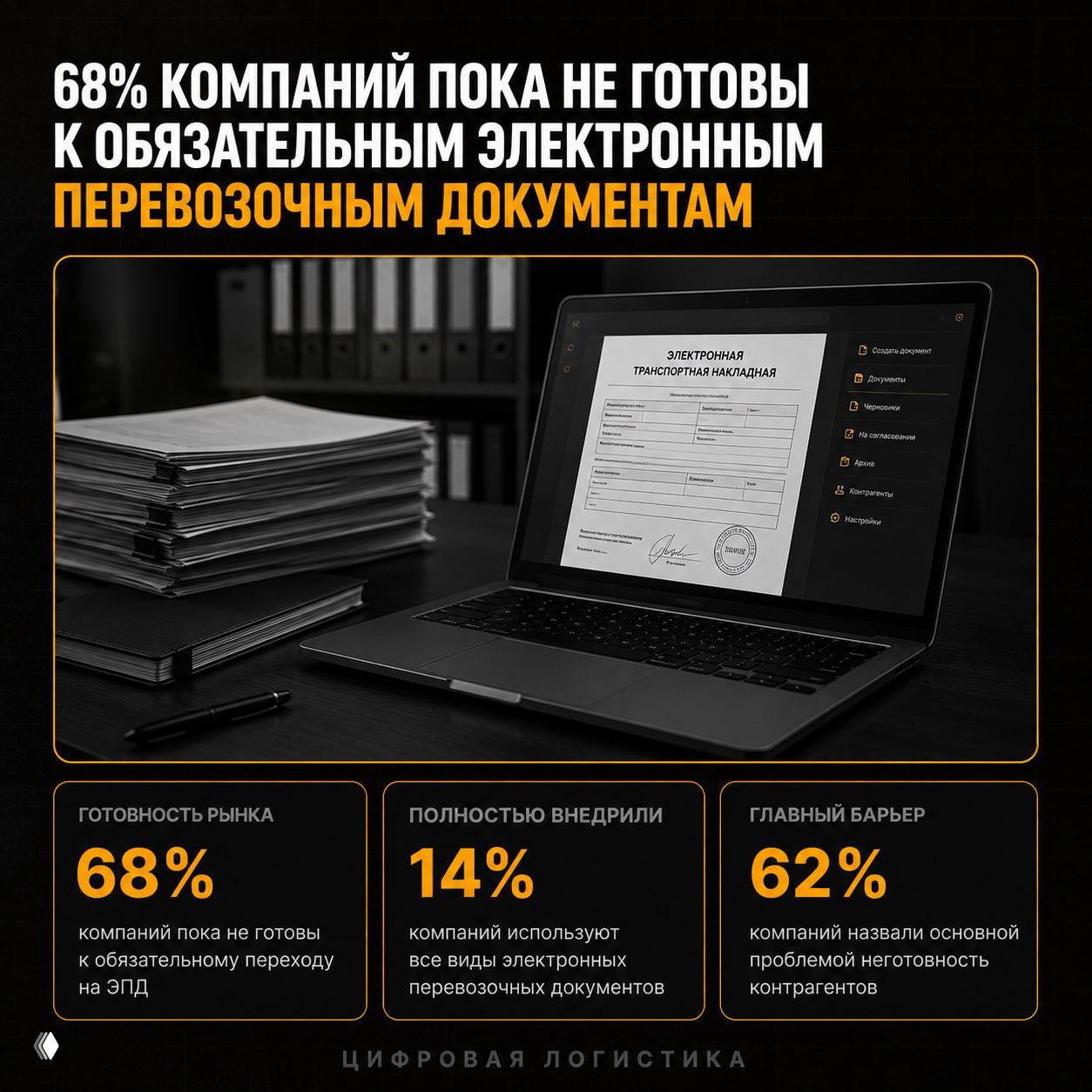 68% компаний не готовы к обязательным ЭПД