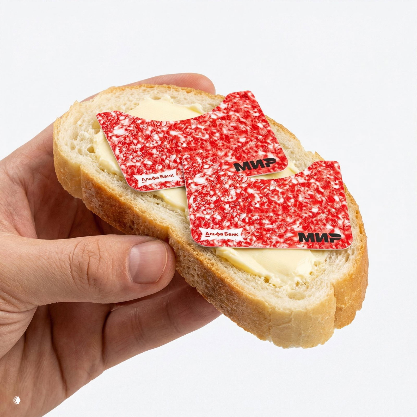 Альфа‑Банк выпустил платежные стикеры в виде колбасы