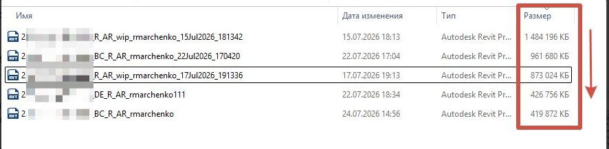 Почему удаление 270 000 линий не уменьшило Revit‑файл
