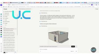 Скриншот интерфейса: окно Claude AI рядом с превью 3D‑модели в SketchUp, показаны сгенерированная стена и элементы диалога