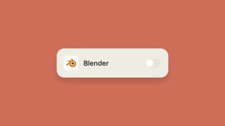 Графическая карточка на оранжевом фоне с иконкой Blender и подписью «Blender» — стилизованный UI-элемент, иллюстрирующий подключение коннектора к приложению для 3D.