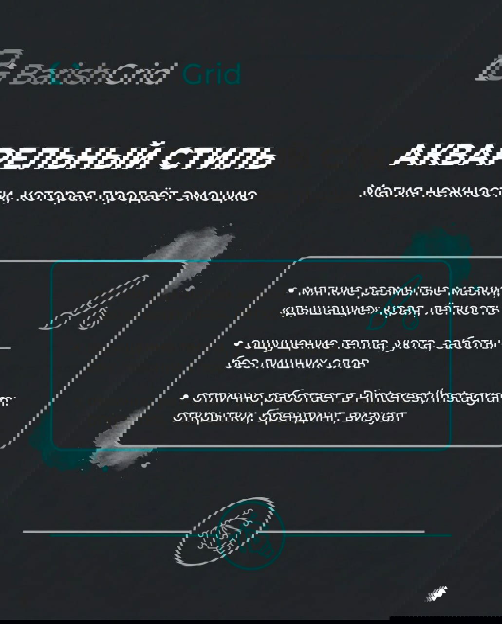 Акварельный стиль в графическом дизайне