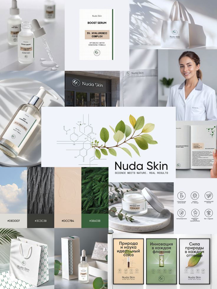 Кейс: фирменный стиль для Nuda Skin