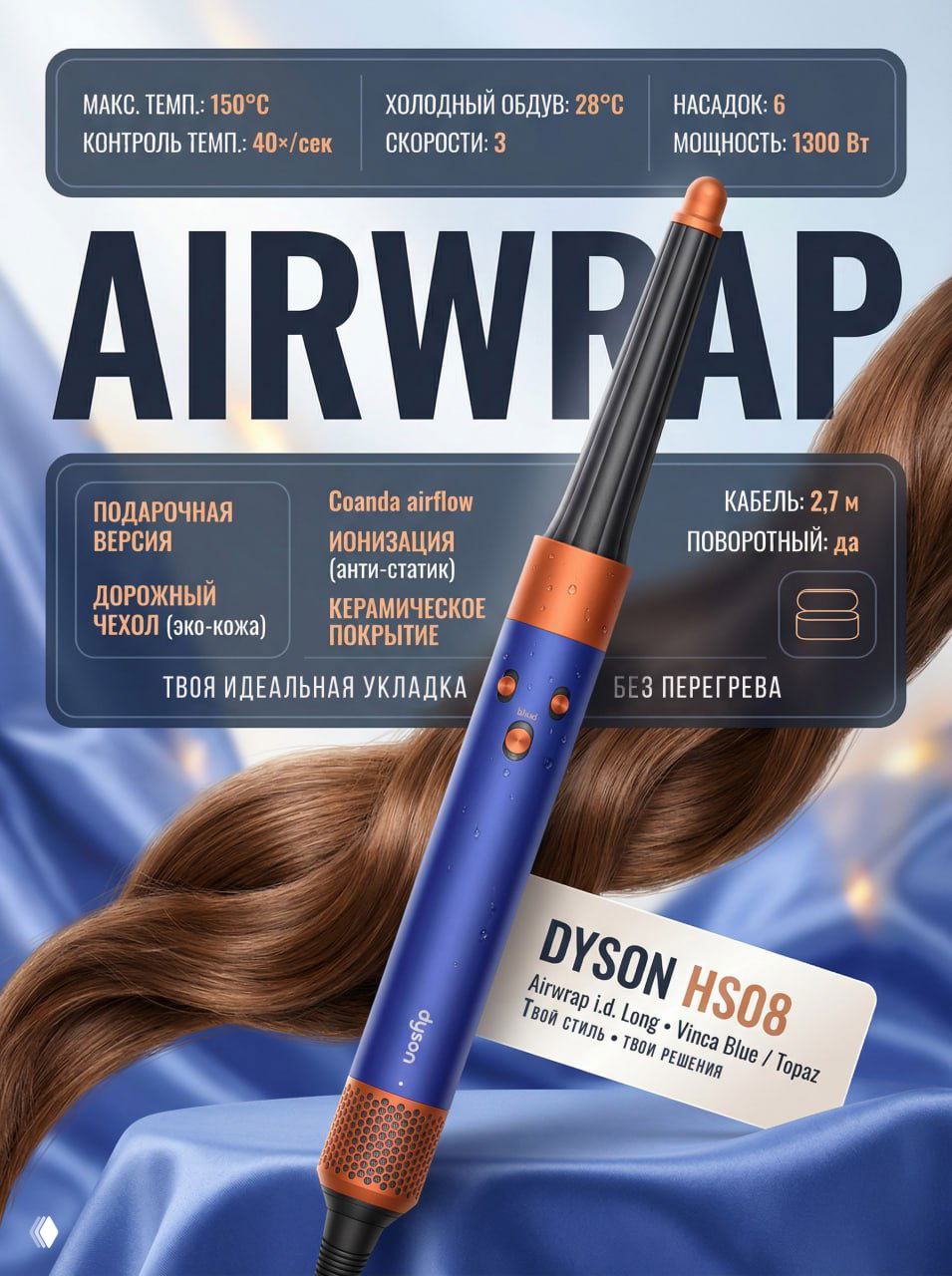 Дизайн карточки товара — примеры Dyson и Gillette