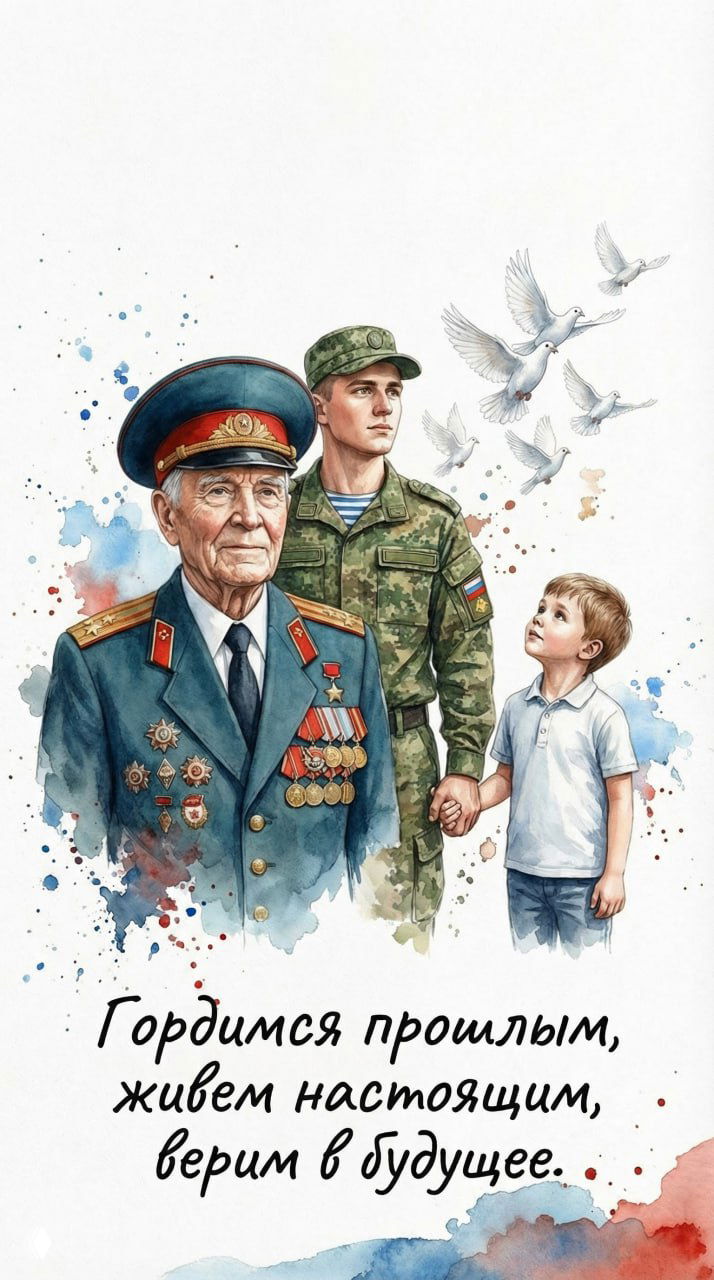 Акварельная нежность и сила — открытки к 23 февраля