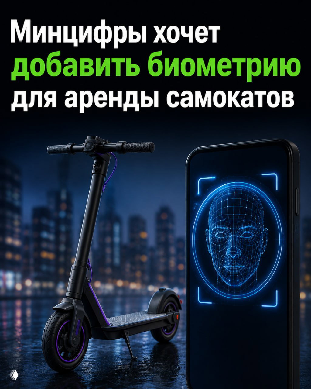 Минцифры хочет добавить биометрию для аренды самокатов