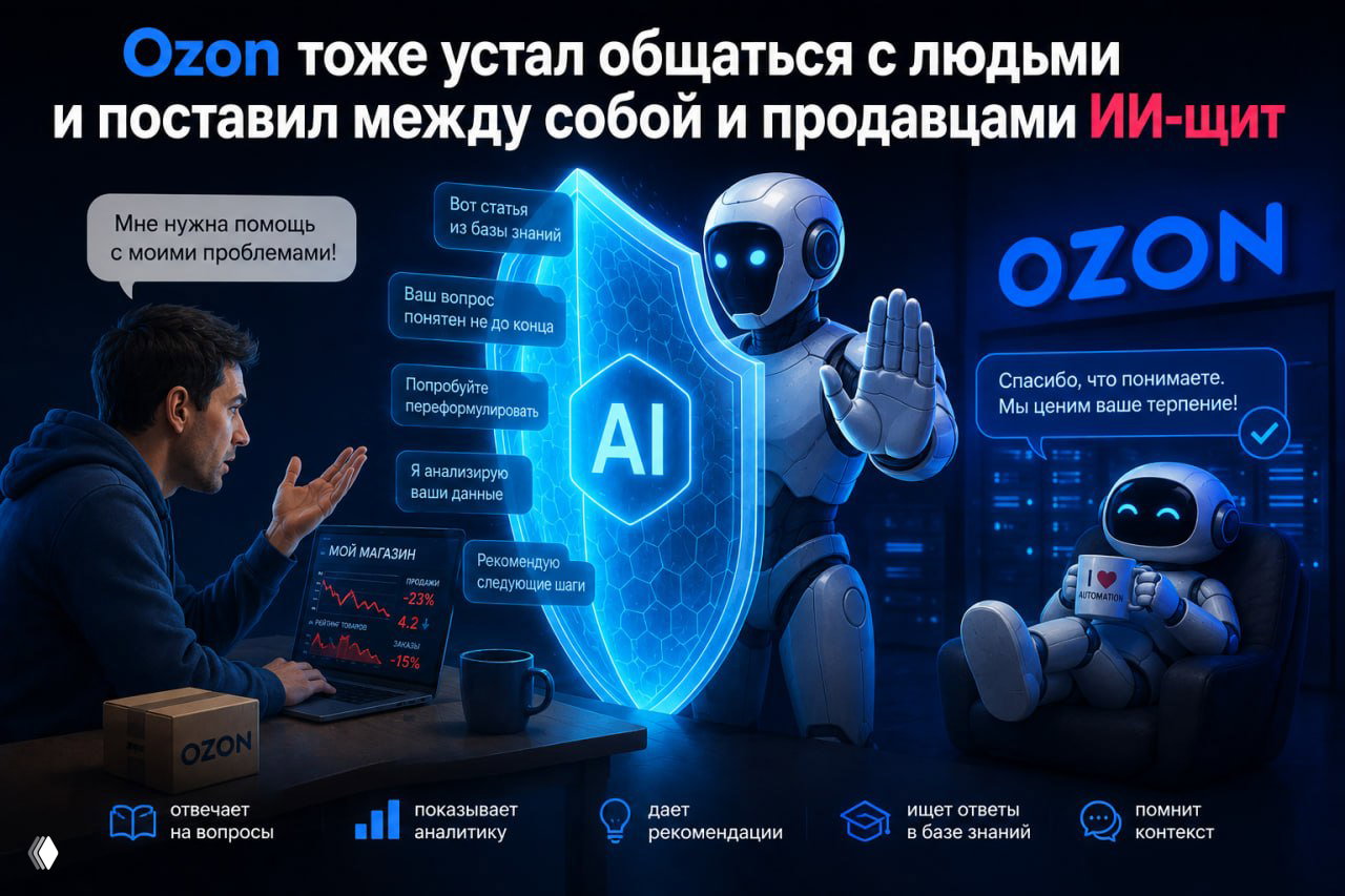 Ozon поставил между собой и продавцами ИИ‑щит