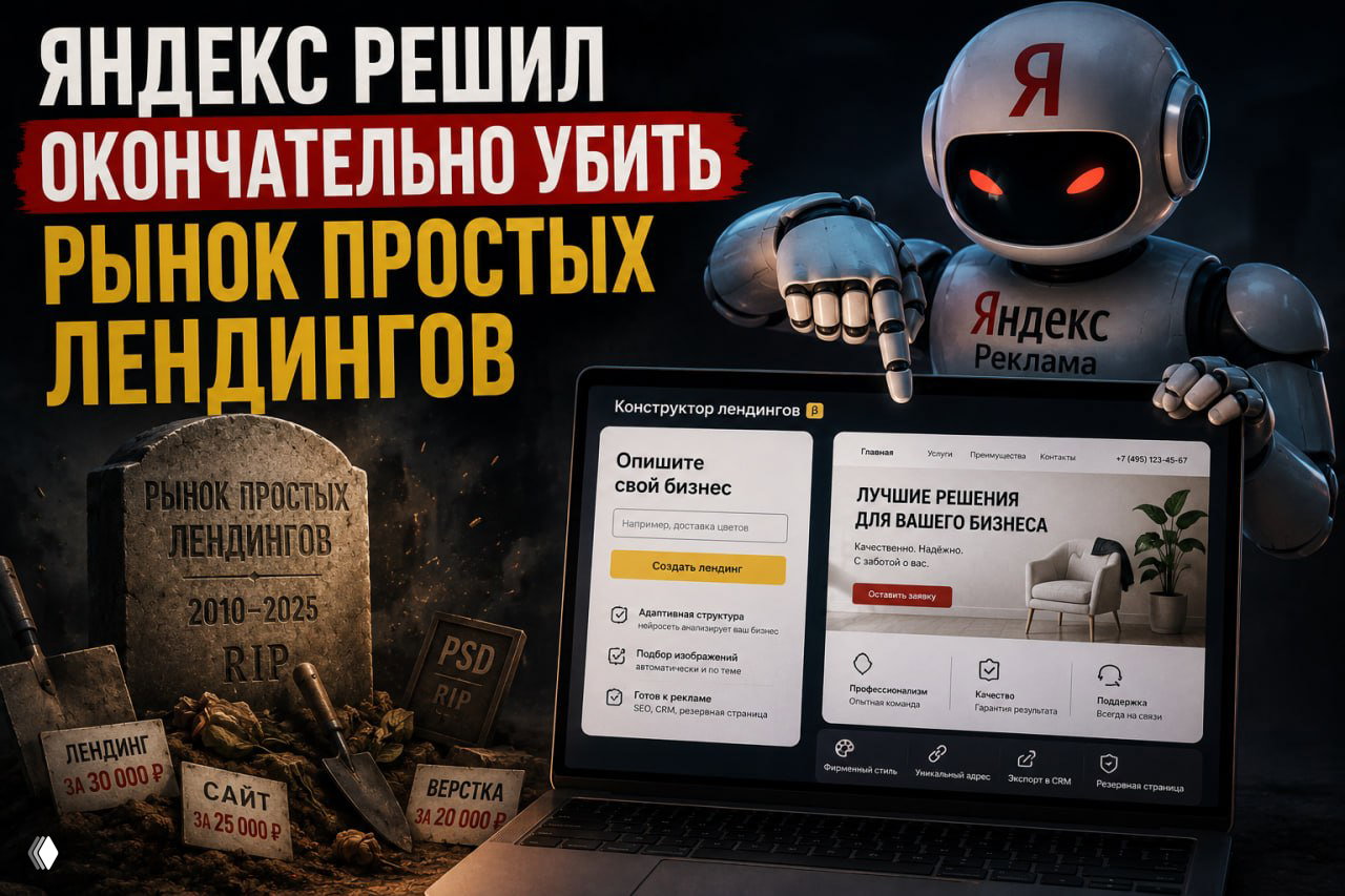 Яндекс решил окончательно убить рынок простых лендингов