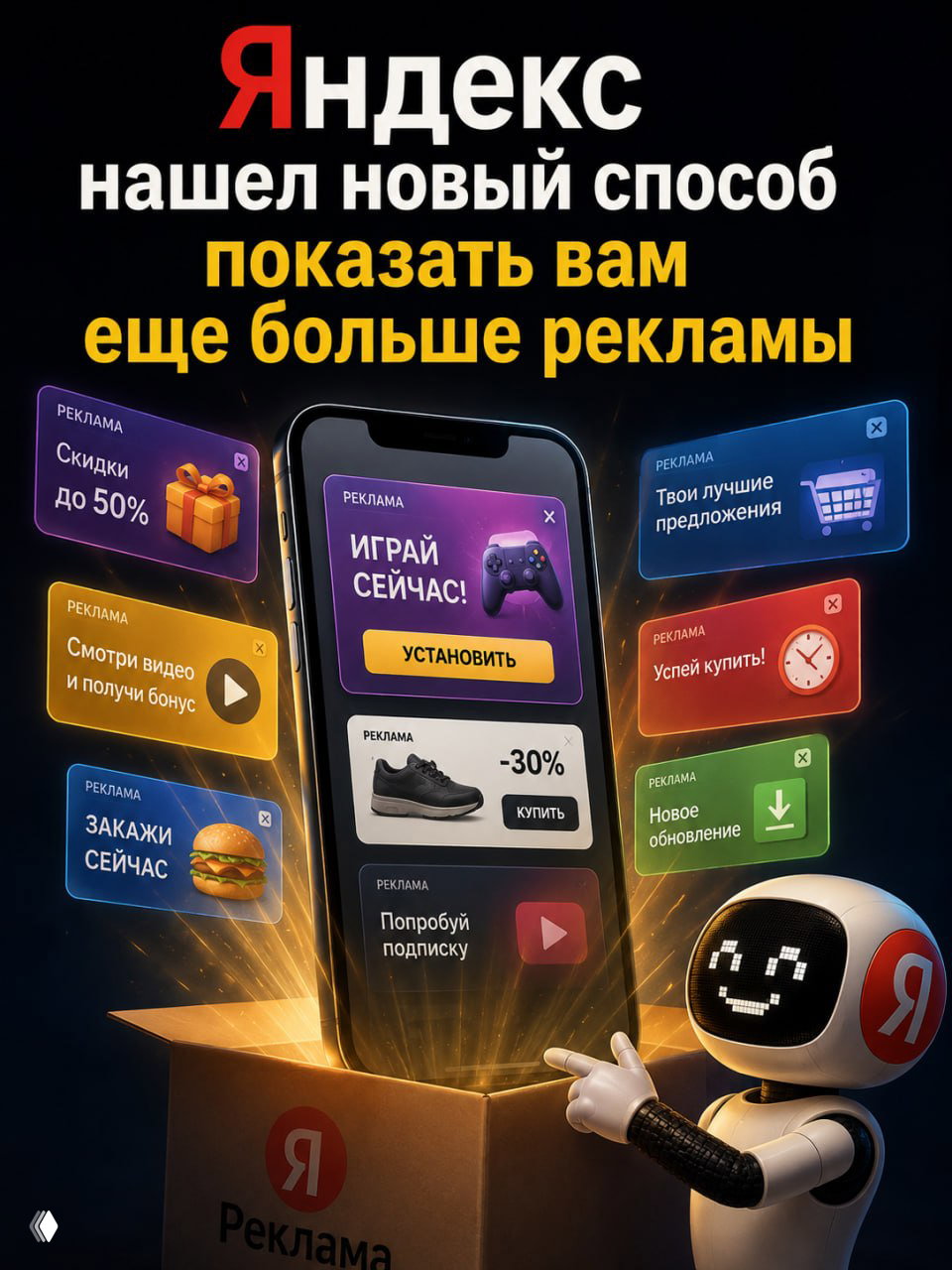 Яндекс нашел новый способ показать вам еще больше рекламы
