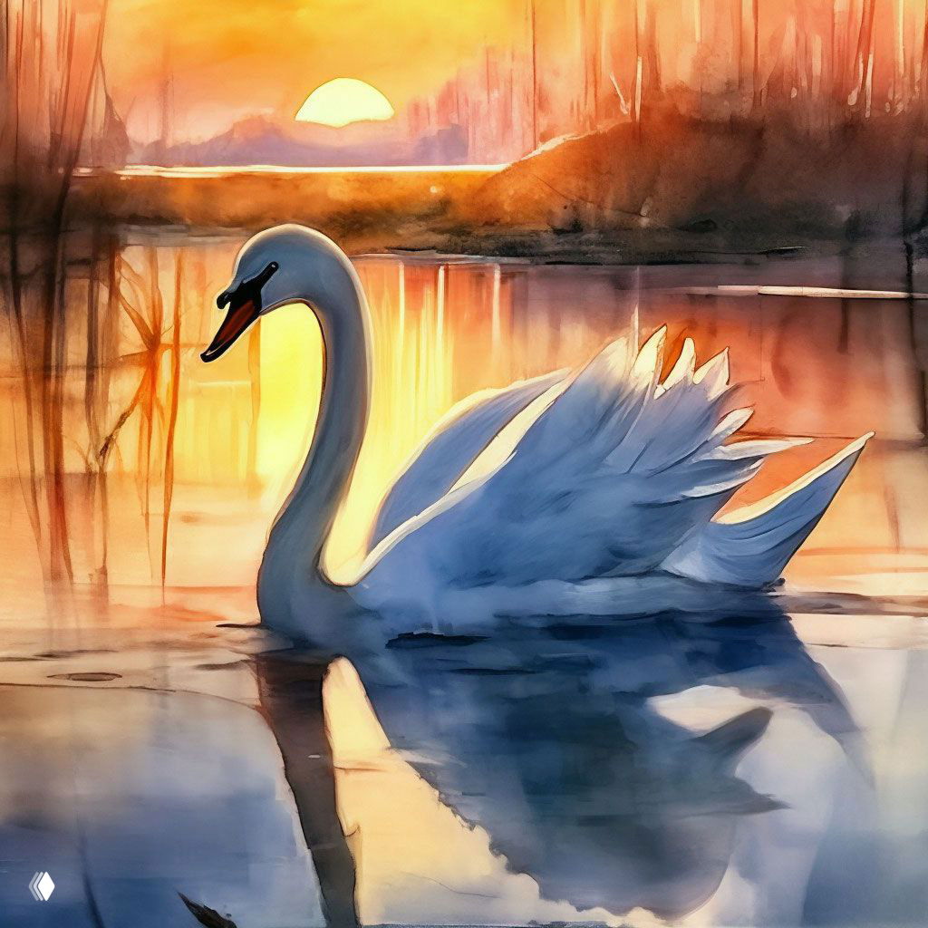 Мастер-класс «Лебедь» — акварель и гуашь (Н. Дульцева)