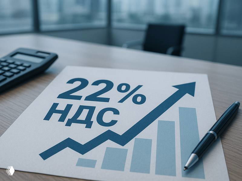 С 1 января 2026 года ставка НДС повышается до 22%