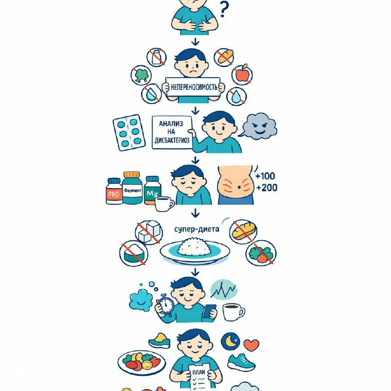 Эволюция пациента с СРК