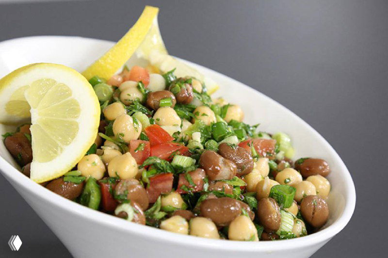 Тёплый сирийский салат «Фуль ва Хуммус»