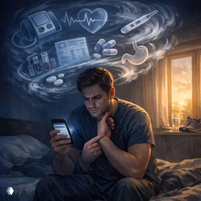 Эволюция человека с тревогой за своё здоровье