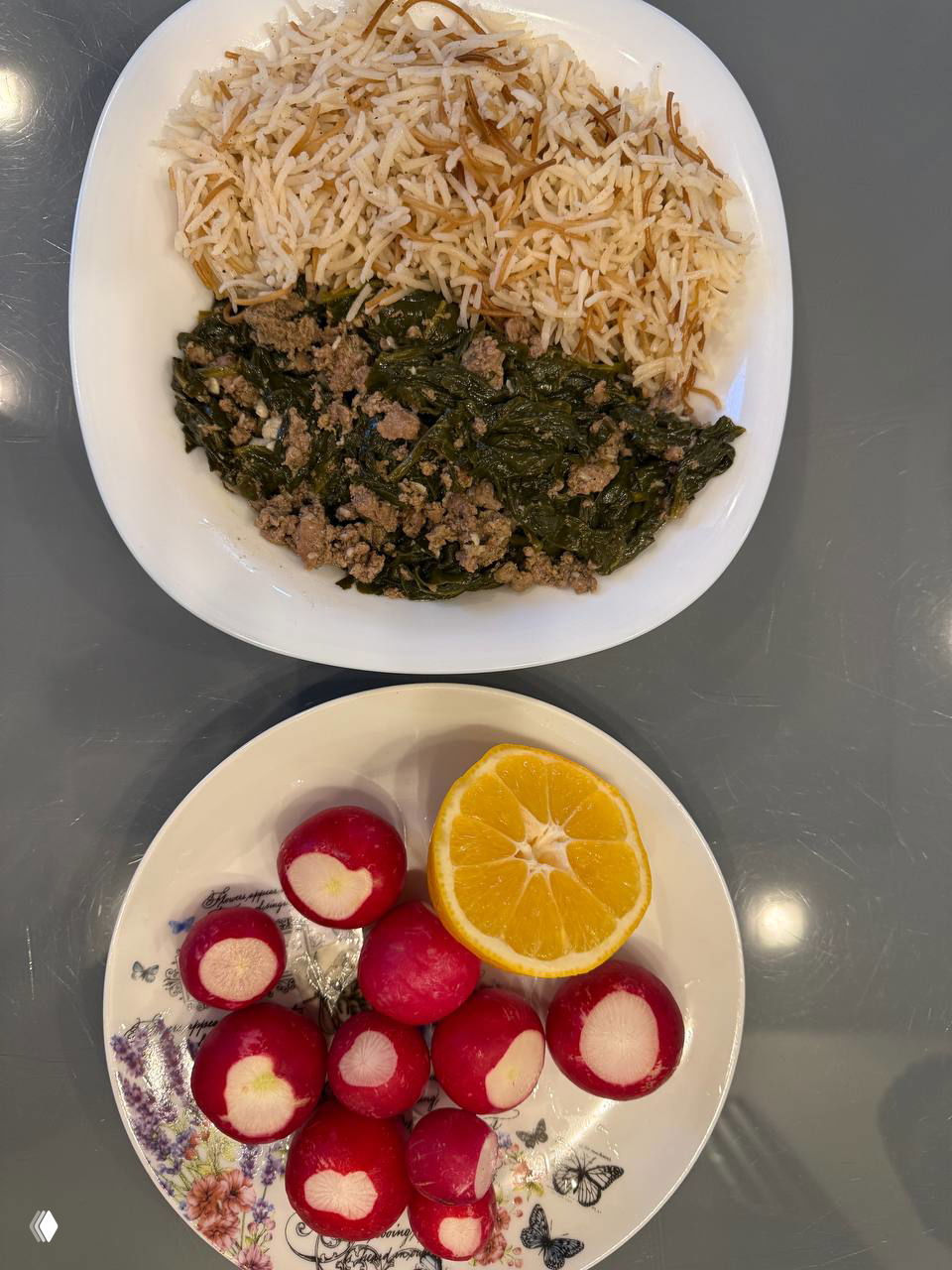 Сирийский шпинат с мясным фаршем