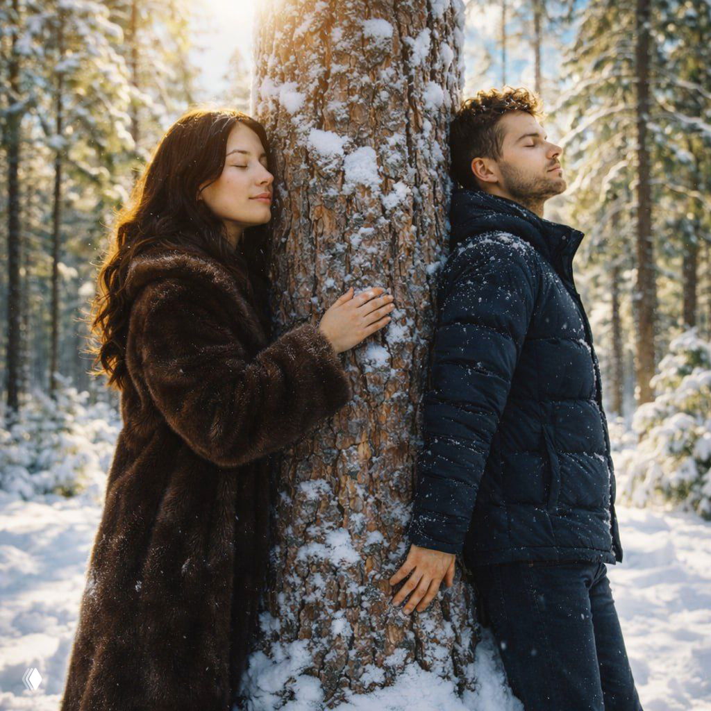 Контакт с деревьями для восстановления энергии