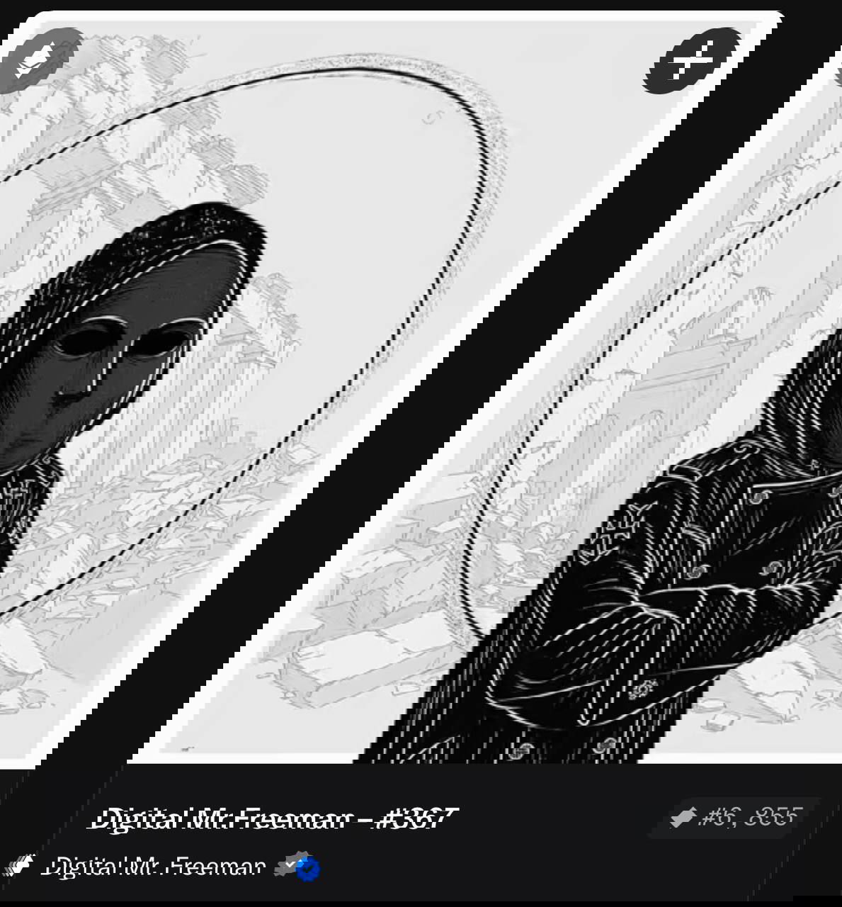 Уникальный стикер Mr.Freman Meebits