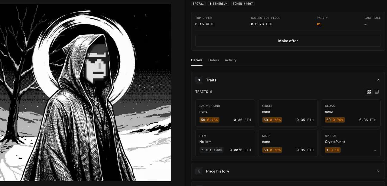 ЛЕГЕНДАРНЫЙ #1 NFT — Digital Mr. Freeman x CryptoPunks