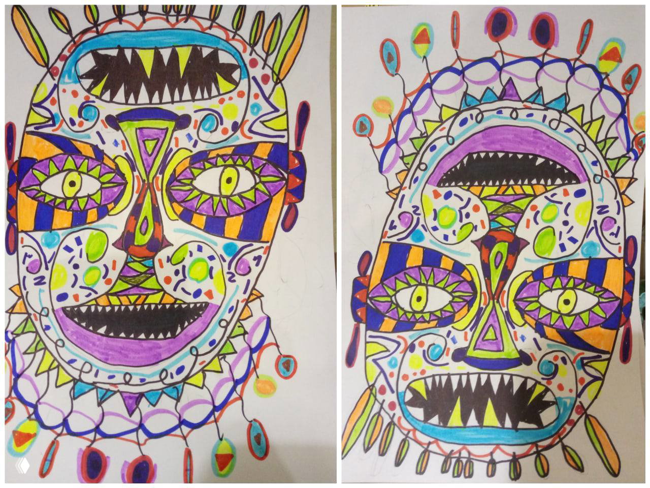 Маска-перевертыш — задание для маркеров