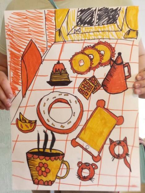 Задание с маркерами: графический натюрморт