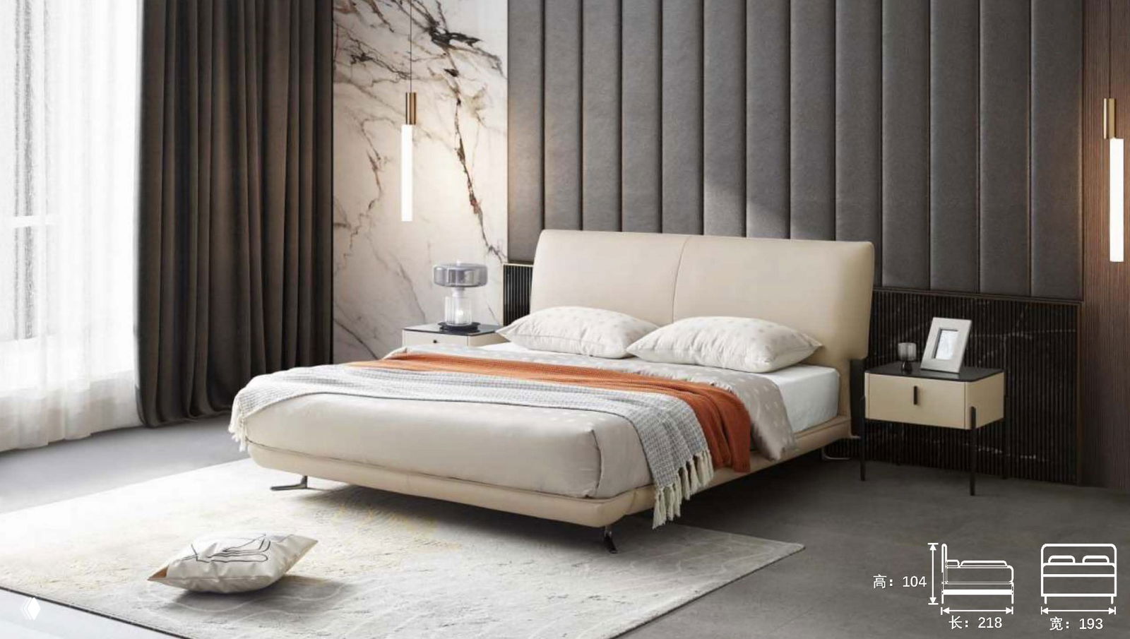 Кровать 218×193×104 — материалы и цена