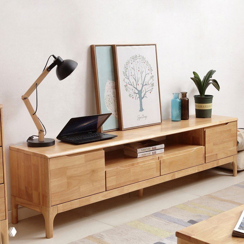 Тумба под ТВ из массива дуба — натуральная роскошь