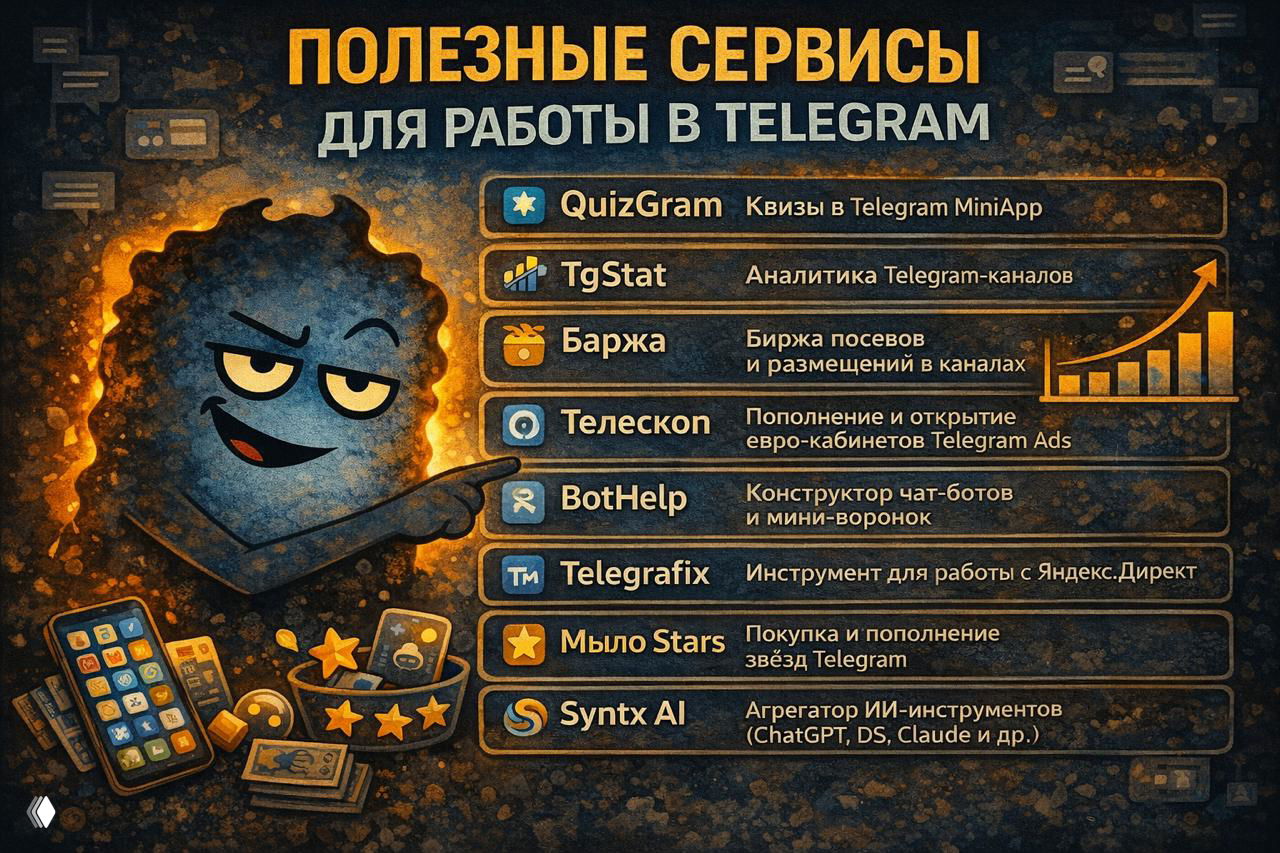 Полезные сервисы для работы в Telegram