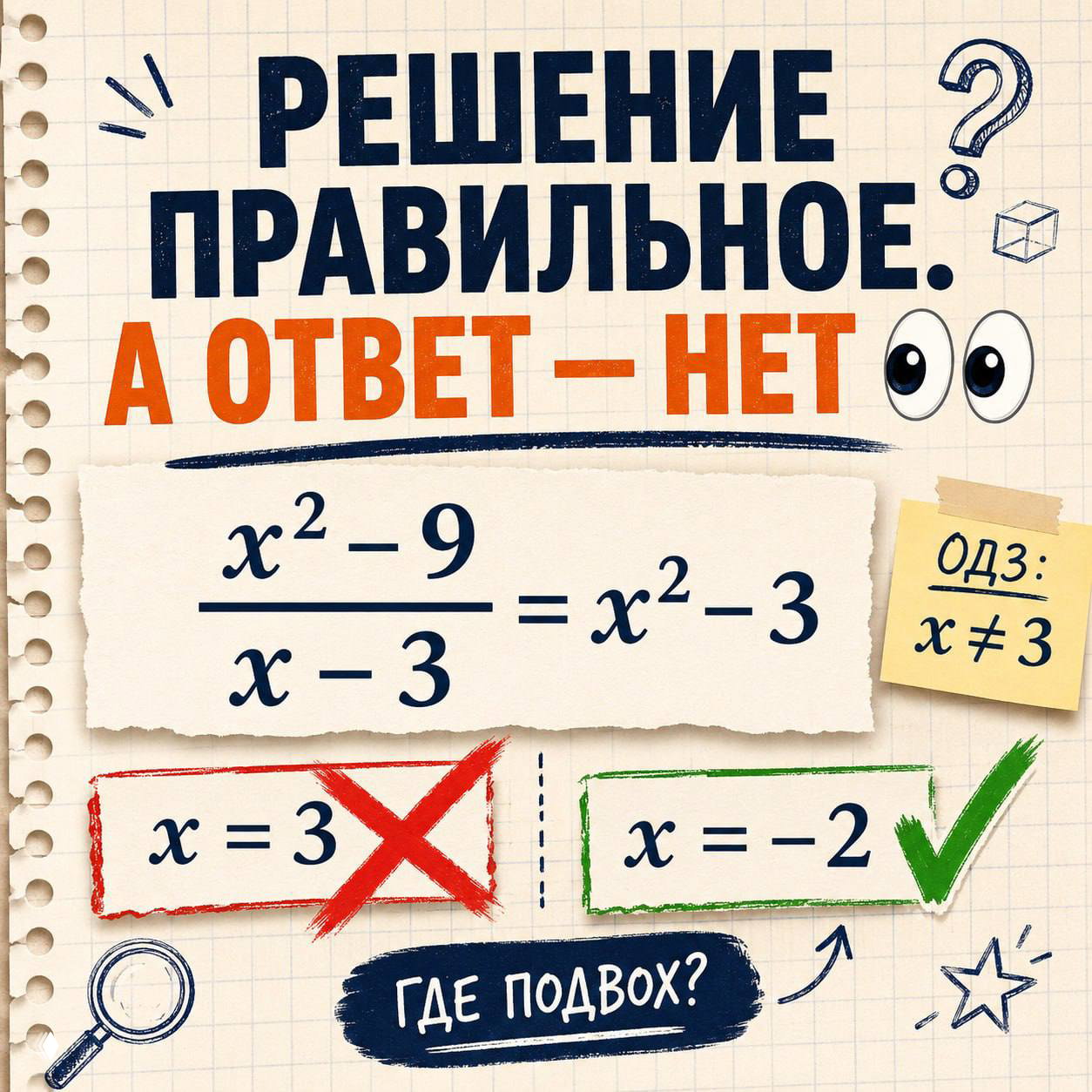 РЕШЕНИЕ ПРАВИЛЬНОЕ. А ОТВЕТ – НЕТ