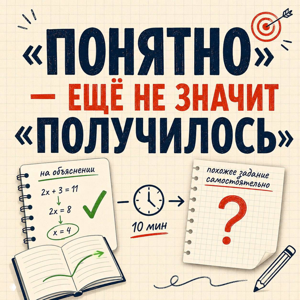 «ПОНЯТНО» — ЕЩЁ НЕ ЗНАЧИТ «ПОЛУЧИЛОСЬ»