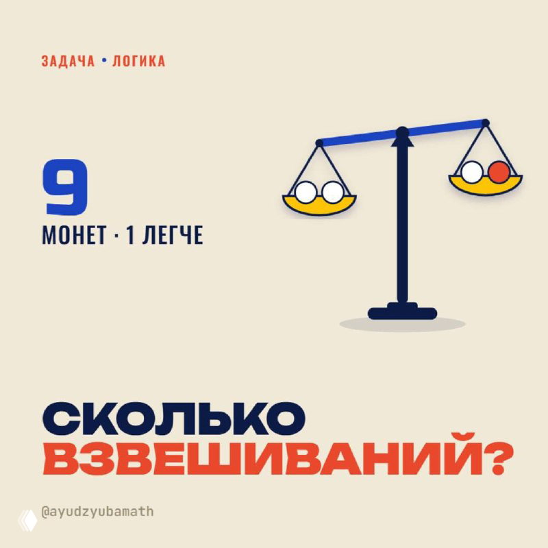 Задача с одними весами ⚖️