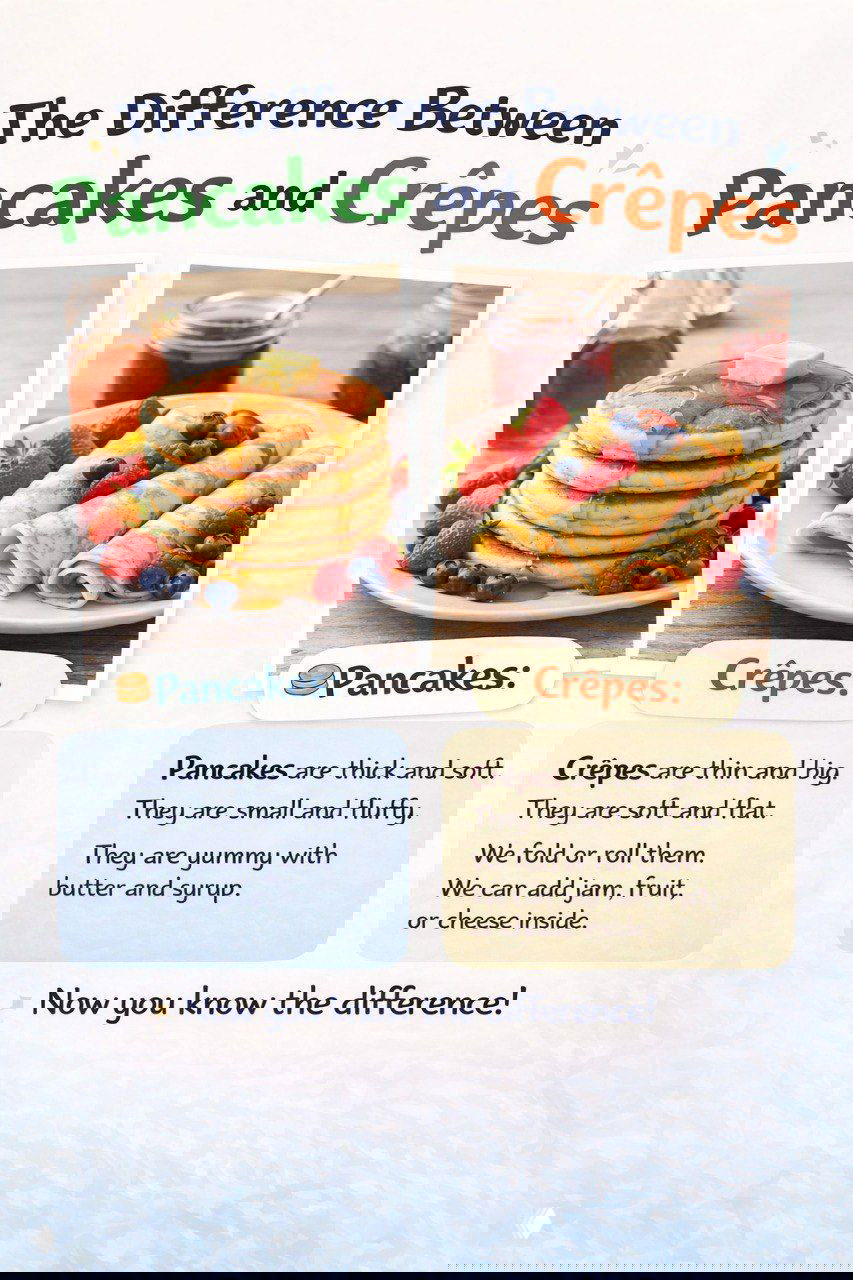 Блинчики на английском: Pancakes vs Crepes