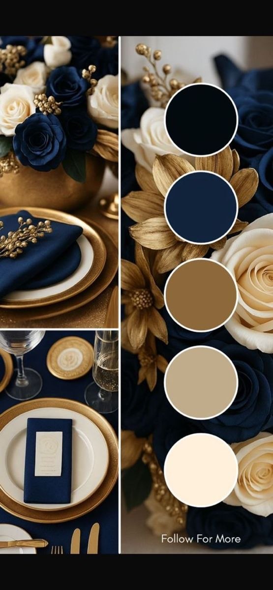 Выбор палитры: синие, зелёные и золотые идеи