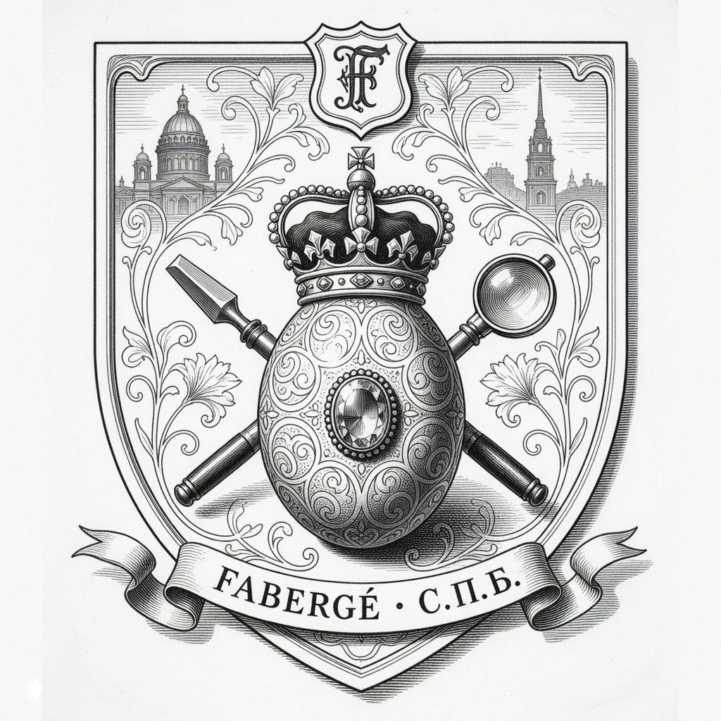 Классический щит с яйцом в центре