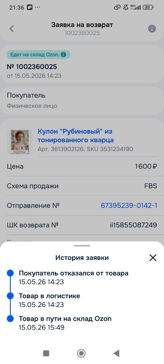 Как OZON считает расходы на доставку при отказе от товара