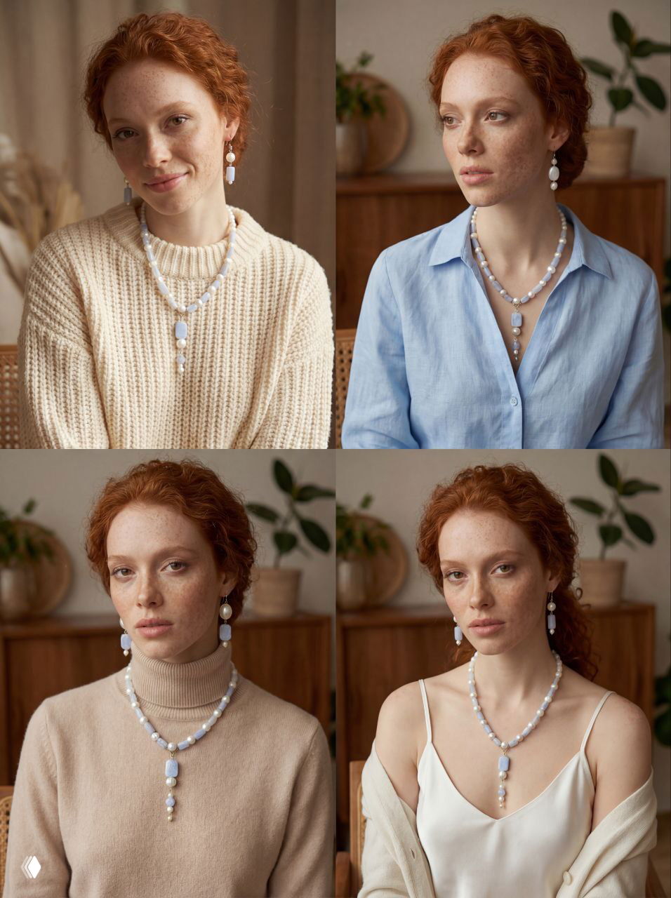 С чем носить колье с сапфирином