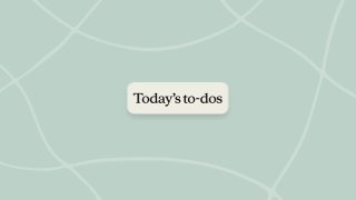 Абстрактный светло‑зелёный фон с плавными линиями и центральным стикером «Today's to-dos», иллюстрация для анонса релиза.