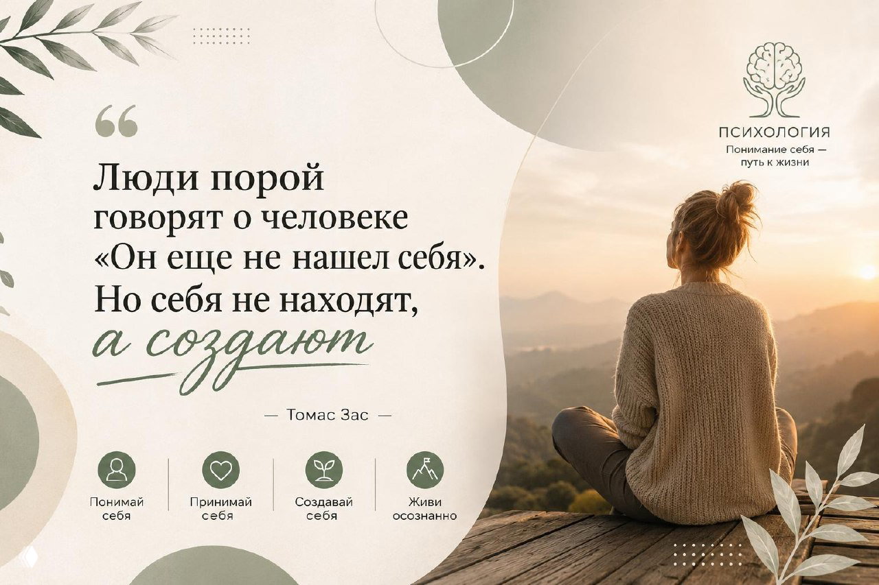Себя не находят, а создают