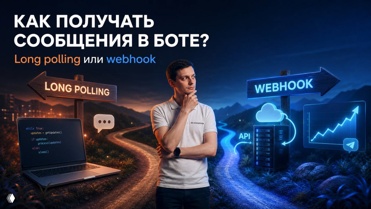 Long polling vs webhook в Telegram-ботах (2026)