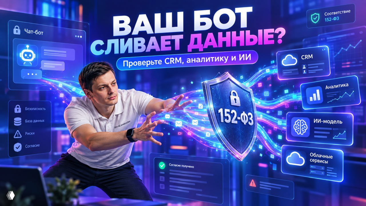 Право и данные: применение 152‑ФЗ к боту, CRM и ИИ