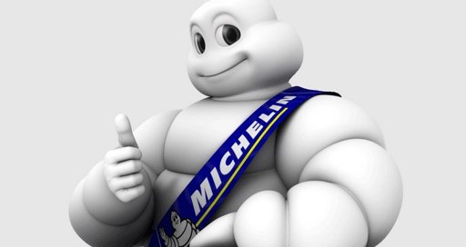 Изображение маскота Michelin (Bibendum) — белый «человечек» из покрышек c фирменным синим шарфом, часто упоминаемый в истории дизайна кресла.